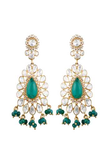 Vivinia By Vidhi Mehra_Gold Plated Stone Embellished Choker Set _Online_at_Aza_Fashions