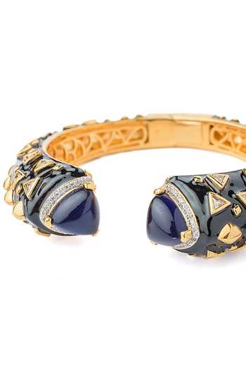 Vivinia By Vidhi Mehra Gold Plated Stone Embellished Bangle Online at Aza Fashions Vivinia By Vidhi Mehra_Gold Plated Stone Embellished Bangle _Online_at_Aza_Fashions