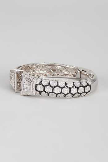 Vivinia By Vidhi Mehra Geometric Open Cuff Bangle 
