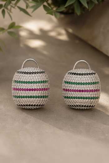 Vivinia By Vidhi Mehra Crystal Embellished Stud Earrings 