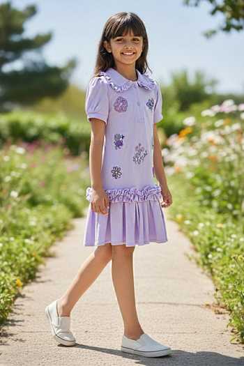Pooja Wang Guitar Patch Embroidered Polo Dress 