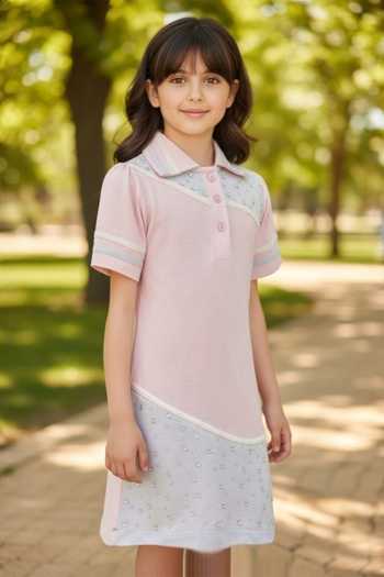 Pooja Wang Wavy 2 Shades Polo Dress 