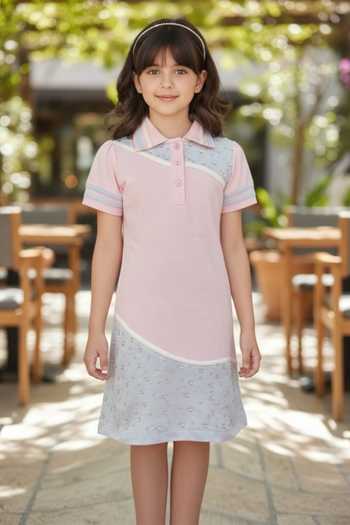 Pooja Wang Wavy 2 Shades Polo Dress 