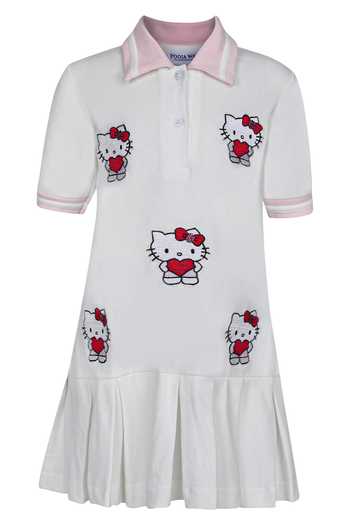 Buy Pooja Wang White Cotton, Knit Hello Kitty Polo Dress Online at Aza Fashions Buy_Pooja Wang_White Cotton, Knit Hello Kitty Polo Dress _Online_at_Aza_Fashions