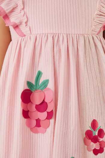Shop Pooja Wang Pink Cotton Raspberry Garden Dress Online at Aza Fashions Shop_Pooja Wang_Pink Cotton Raspberry Garden Dress _Online_at_Aza_Fashions