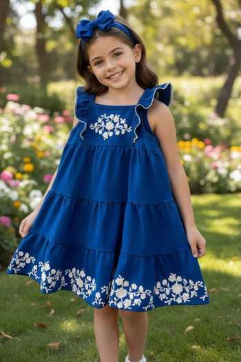 Pooja Wang Bluebell Whisper Cotton Dress 