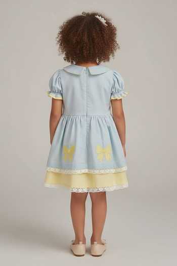 Pooja Wang Duch & Bow Embroidered Dress 