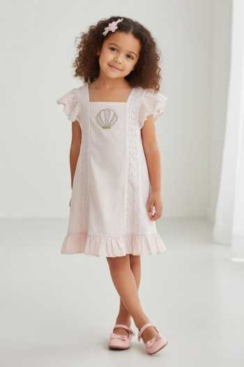 Pooja Wang Dreamy Seashell Hand Embroidered Dress 