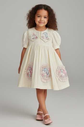 Pooja Wang Unicorn Embroidered Dress 