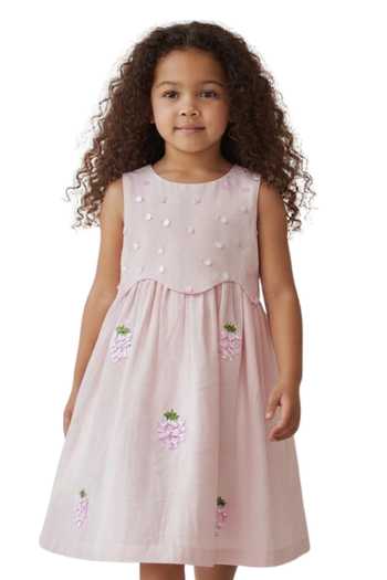 Pooja Wang Pink Cotton Fruity Bloom Sequin Dress Online at Aza Fashions Pooja Wang_Pink Cotton Fruity Bloom Sequin Dress _Online_at_Aza_Fashions
