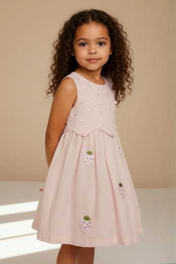 Shop Pooja Wang Pink Cotton Fruity Bloom Sequin Dress Online at Aza Fashions Shop_Pooja Wang_Pink Cotton Fruity Bloom Sequin Dress _Online_at_Aza_Fashions