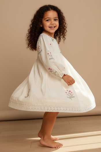 Buy Pooja Wang Ivory Cotton Wildflower Meadow Dress Online at Aza Fashions Buy_Pooja Wang_Ivory Cotton Wildflower Meadow Dress _Online_at_Aza_Fashions