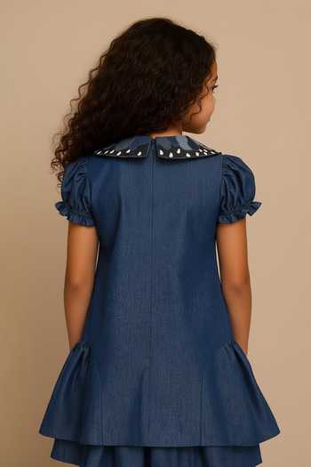 Pooja Wang Flutter & Frill Cotton Dress 