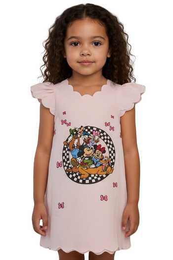 Buy Pooja Wang Pink Cotton Disney Squad Theme Dress Online at Aza Fashions Buy_Pooja Wang_Pink Cotton Disney Squad Theme Dress _Online_at_Aza_Fashions