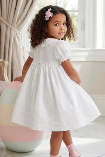 Pooja Wang Garden Bloom Smocked Cotton Dress 