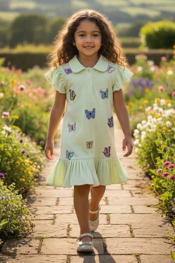 Pooja Wang Garden Wings Butterfly Patch Dress 