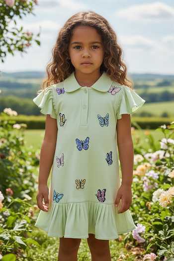 Buy Pooja Wang Green Cotton Garden Wings Butterfly Patch Dress Online at Aza Fashions Buy_Pooja Wang_Green Cotton Garden Wings Butterfly Patch Dress _Online_at_Aza_Fashions