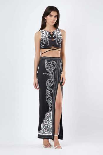 Limerick By Abirr N' Nanki Grazia Printed Swim Skirt 