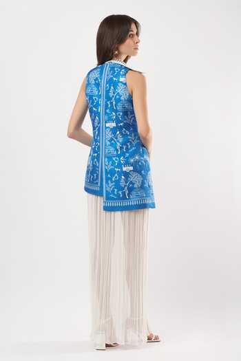 Limerick By Abirr N' Nanki Miss Hand Embroidered Pleated Dress