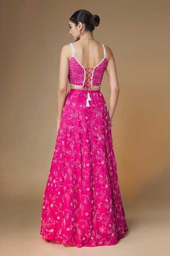 Renee label Floral Embroidered Lehenga Set 