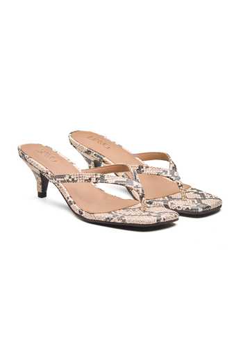 Dang Shoes Spark Python Textured Kitten Heels 