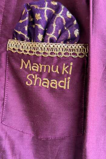 Shop_The little tales_Purple Silk, Cotton Embroidered Kurta Set _Online_at_Aza_Fashions