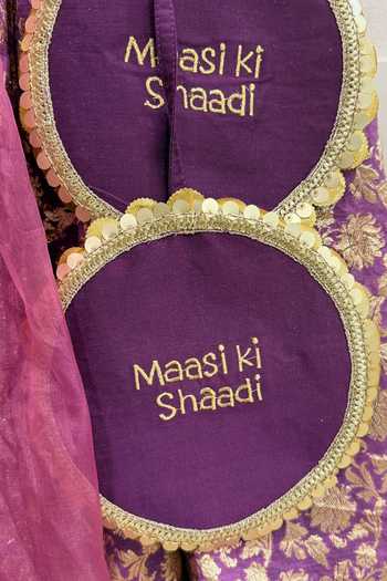 The little tales Purple Silk, Cotton, Organza, Net Floral Woven Lehenga Set at Aza Fashions The little tales_Purple Silk, Cotton, Organza, Net Floral Woven Lehenga Set _at_Aza_Fashions