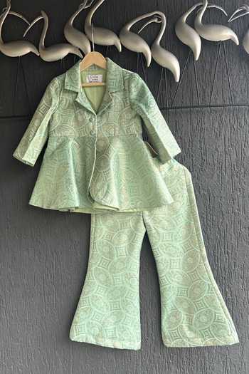 The little tales Brocade Woven Top & Pant Set 