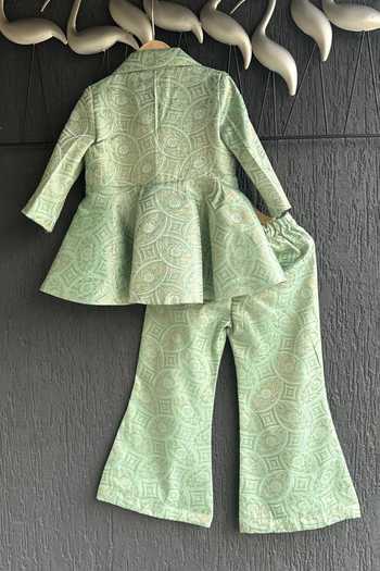 The little tales Brocade Woven Top & Pant Set 