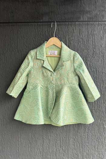 Buy The little tales Green Cotton, Brocade Woven Top And Pant Set Online at Aza Fashions Buy_The little tales_Green Cotton, Brocade Woven Top And Pant Set _Online_at_Aza_Fashions