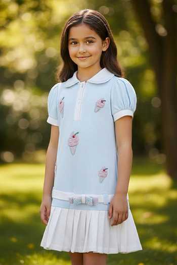 Pooja Wang Frosty Chic Ice Cream Motif Polo Dress 