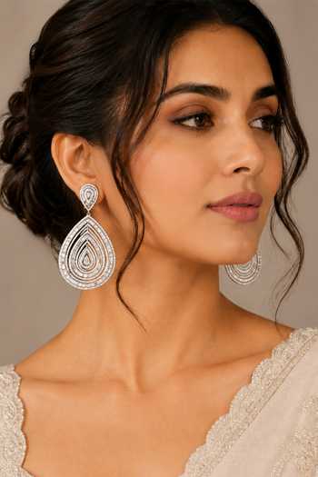 Vivinia By Vidhi Mehra Cubic Zirconia Embellished Earrings 