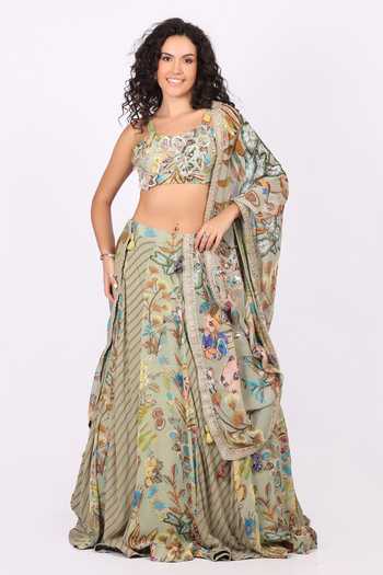 Soniya G Floral Print Lehenga Set 