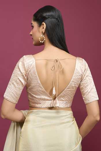 Khwaab By Sanjana Lakhani Back Tie-up Textured Blouse 