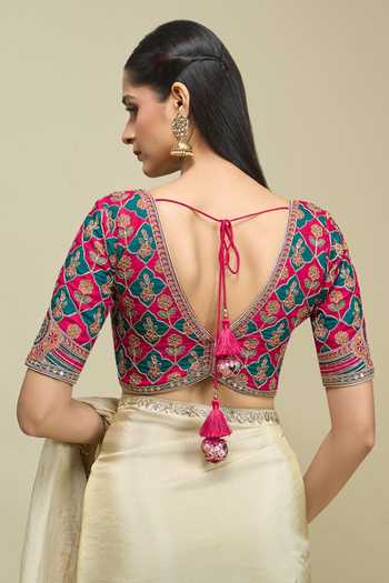 Khwaab By Sanjana Lakhani Floral Jaal Embroidered Blouse 