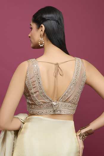 Khwaab By Sanjana Lakhani Embroidered Tissue Blouse 
