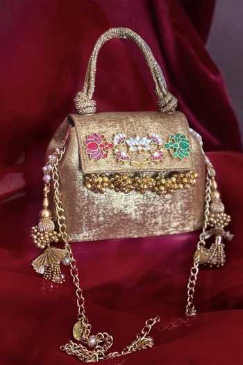 Bhavna Kumar Kundan Embellished Clutch 