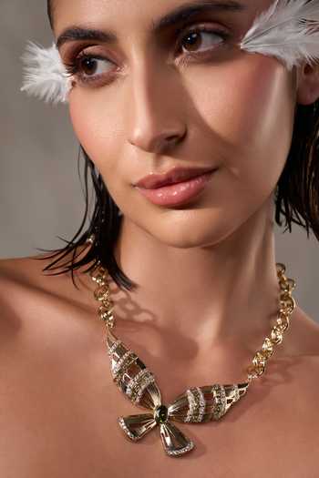 Buy Gaurish Bespoke Jewellery Gold Plated Ala Bine Neckpiece Online at Aza Fashions Buy_Gaurish Bespoke Jewellery_Gold Plated Ala Bine Neckpiece _Online_at_Aza_Fashions