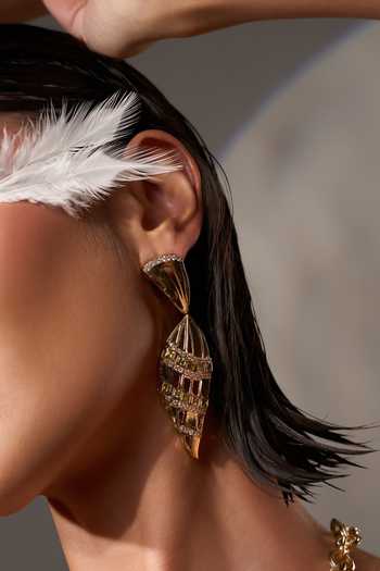 Buy Gaurish Bespoke Jewellery Gold Plated Ala Bine Earrings Online at Aza Fashions Buy_Gaurish Bespoke Jewellery_Gold Plated Ala Bine Earrings _Online_at_Aza_Fashions