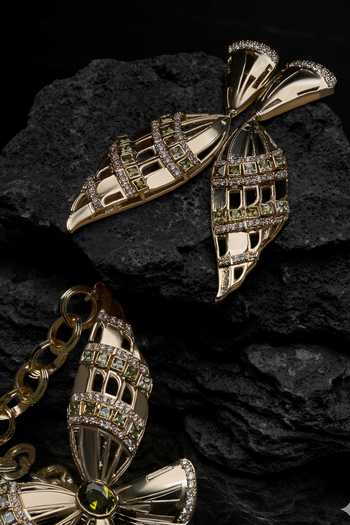Shop Gaurish Bespoke Jewellery Gold Plated Ala Bine Earrings Online at Aza Fashions Shop_Gaurish Bespoke Jewellery_Gold Plated Ala Bine Earrings _Online_at_Aza_Fashions