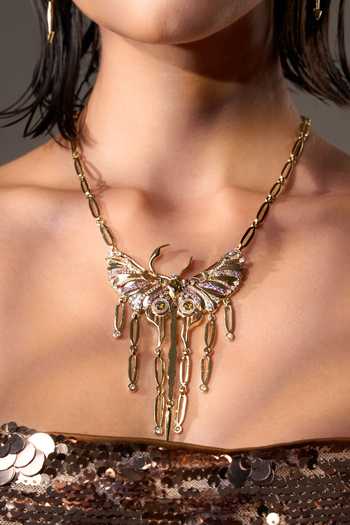 Shop Gaurish Bespoke Jewellery Gold Plated Ala Nabi Neckpiece Online at Aza Fashions Shop_Gaurish Bespoke Jewellery_Gold Plated Ala Nabi Neckpiece _Online_at_Aza_Fashions