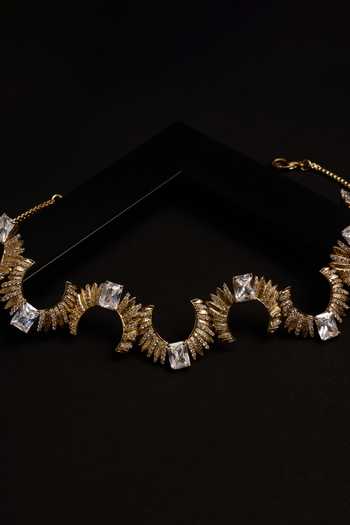 Buy Gaurish Bespoke Jewellery Gold Plated Ala Luna Choker Online at Aza Fashions Buy_Gaurish Bespoke Jewellery_Gold Plated Ala Luna Choker _Online_at_Aza_Fashions