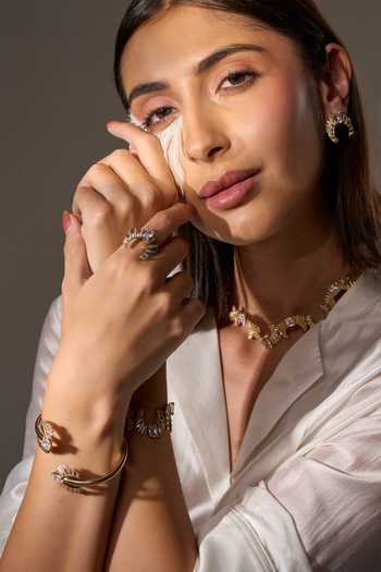 Gaurish Bespoke Jewellery Gold Plated Ala Luna Bracelet at Aza Fashions Gaurish Bespoke Jewellery_Gold Plated Ala Luna Bracelet _at_Aza_Fashions