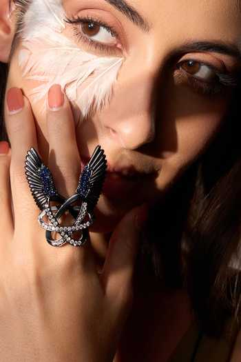 Shop Gaurish Bespoke Jewellery Grey Ala Bushi Ring Online at Aza Fashions Shop_Gaurish Bespoke Jewellery_Grey Ala Bushi Ring _Online_at_Aza_Fashions