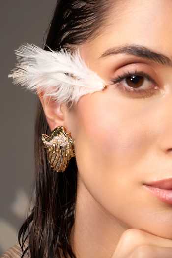 Buy Gaurish Bespoke Jewellery Gold Plated Ala Paloma Earrings Online at Aza Fashions Buy_Gaurish Bespoke Jewellery_Gold Plated Ala Paloma Earrings _Online_at_Aza_Fashions