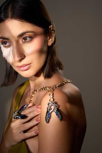 Buy Gaurish Bespoke Jewellery Gold Plated Ala Bushi Neckpiece Online at Aza Fashions Buy_Gaurish Bespoke Jewellery_Gold Plated Ala Bushi Neckpiece _Online_at_Aza_Fashions