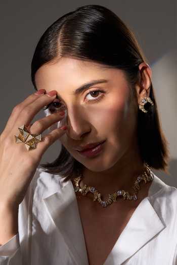 Gaurish Bespoke Jewellery Gold Plated Ala Luna Jewellery Set Online at Aza Fashions Gaurish Bespoke Jewellery_Gold Plated Ala Luna Jewellery Set _Online_at_Aza_Fashions