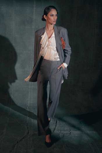 Nidhi Yasha Granite Pure Wool Blazer & Pant Set 