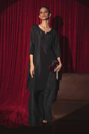 Nidhi Yasha Siyahi Pure Silk Kurta & Salwar Set 