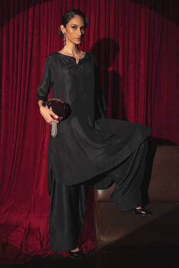 Nidhi Yasha Siyahi Pure Silk Kurta & Salwar Set 